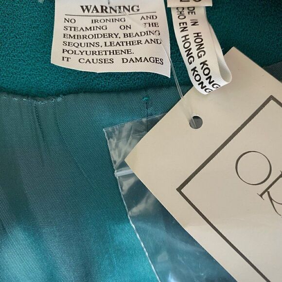 Orlando Rossi Vintage Jade Green Embellished Jacket SZ 20 NWT - Picture 6 of 13